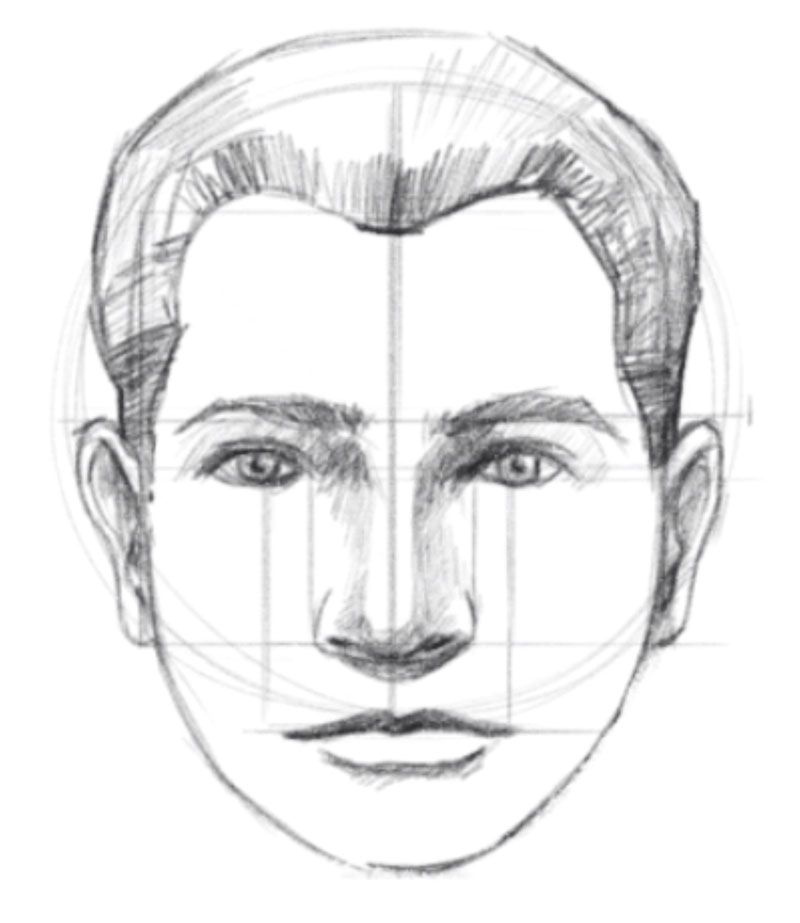 How to draw a face step by step - step - 10 - Draw the hair