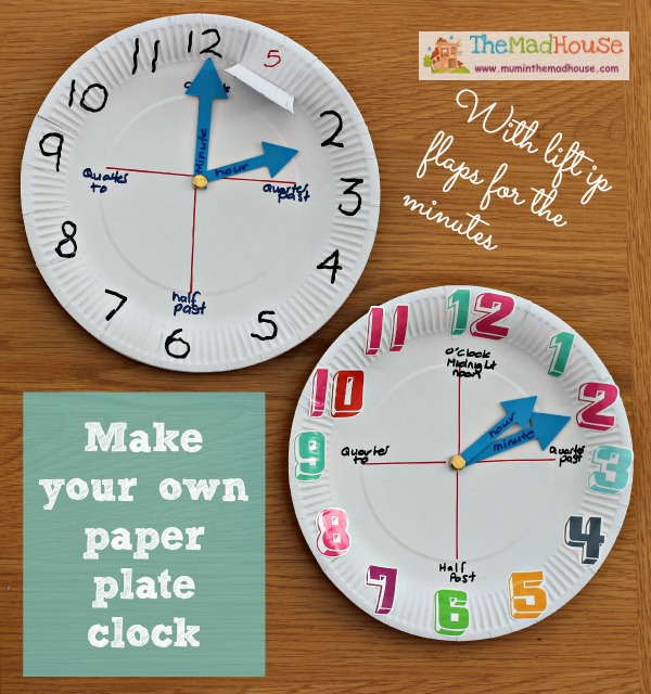 paper plate clock