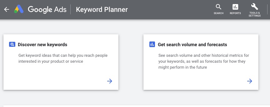 Google Ads Keyword Planner is a free research tool. You’ll need an active Google Ads campaign to access it, however.