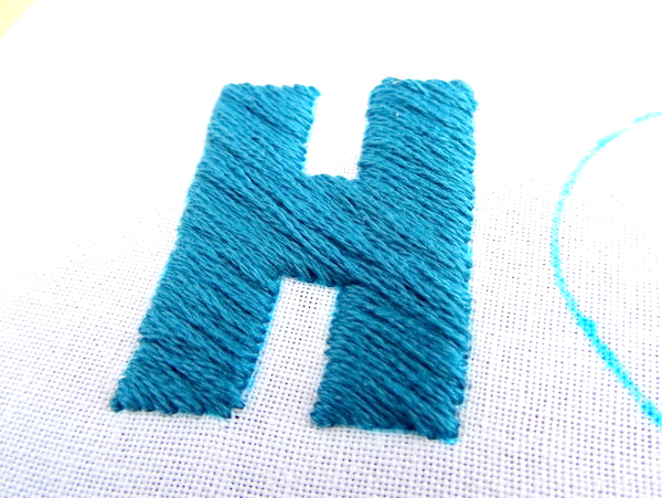 How to Embroider Large Letters